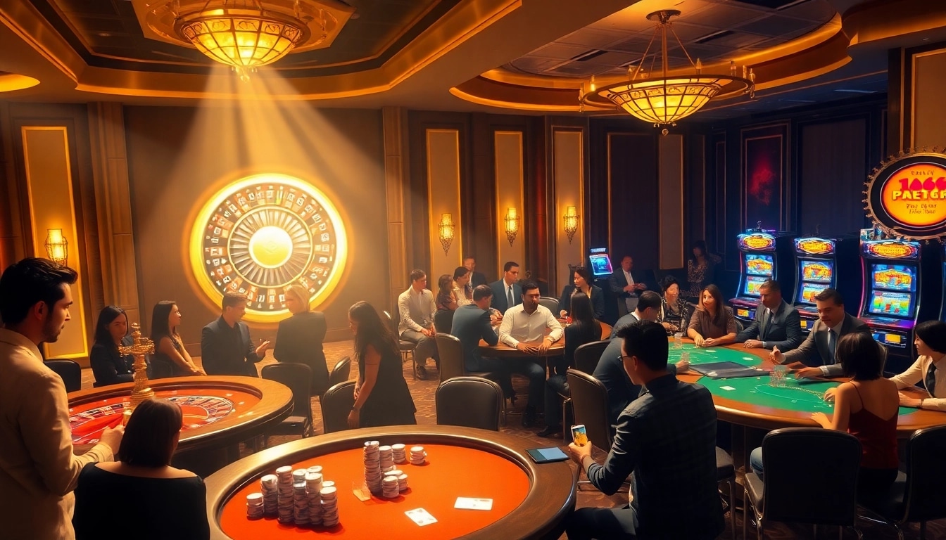Experience thrilling gameplay at 789club with vibrant casino scenes and excited players.