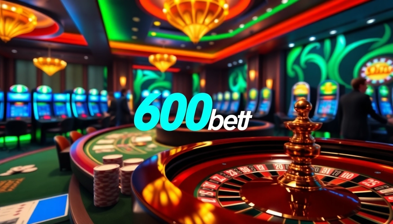 Experience the thrill of online gaming with 600bet's luxurious casino environment.