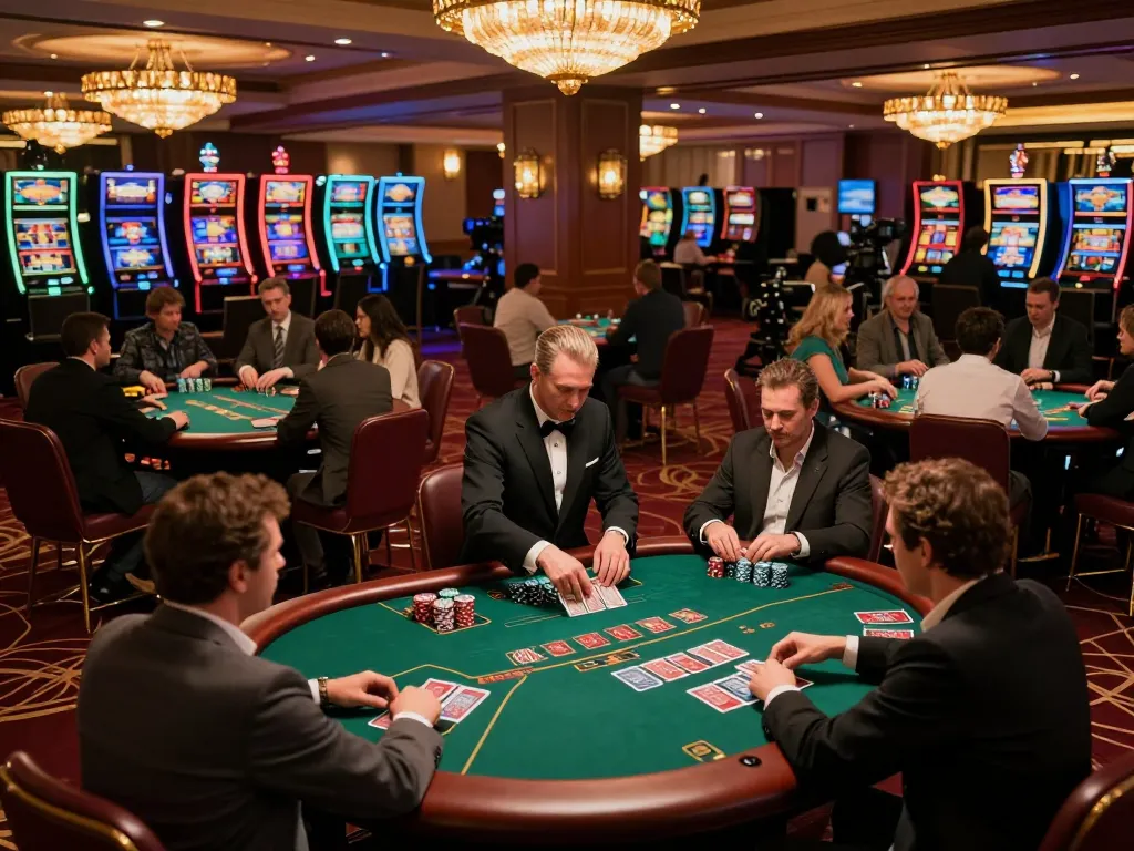 Players engaging in strategic gameplay at a premium casino, experiencing the lsa thrill of poker.