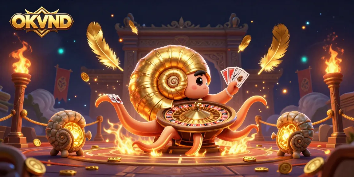 Experience the excitement of OKVND with vibrant casino elements and dynamic action scenes.