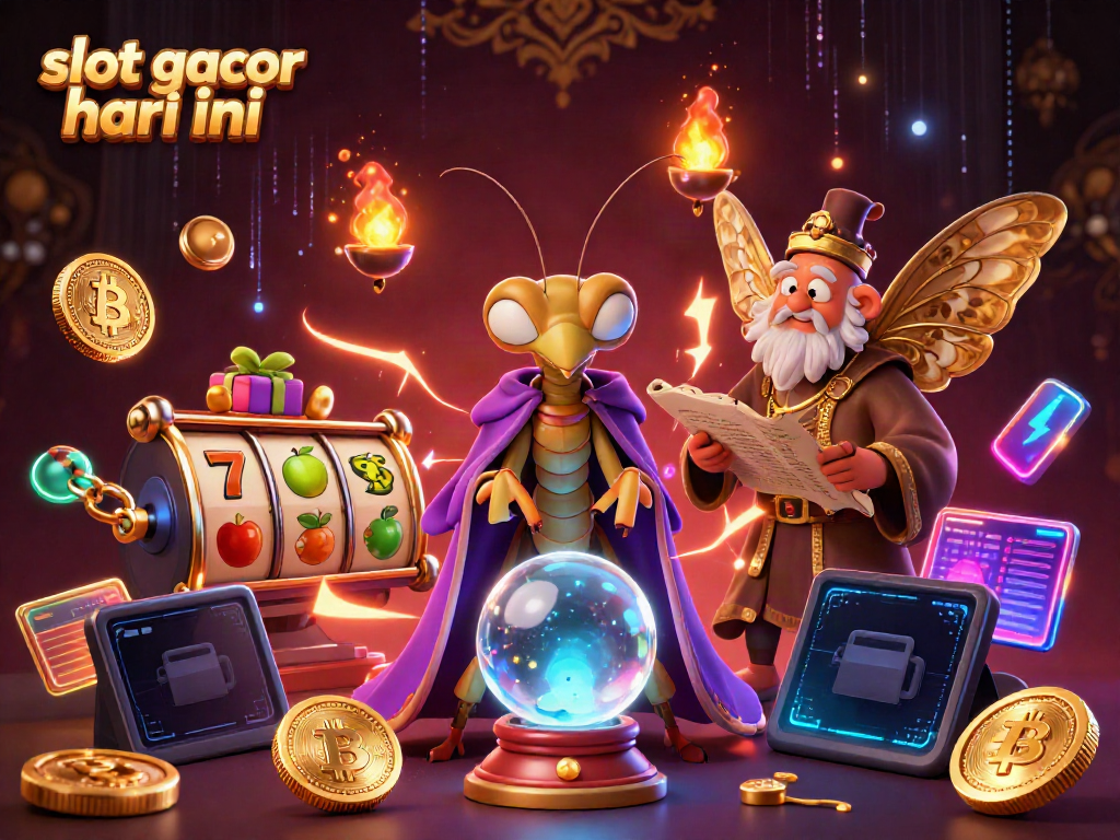 Menangkan slot gacor hari ini dengan ilustrasi 3D menarik yang menampilkan karakter dan simbol permainan.