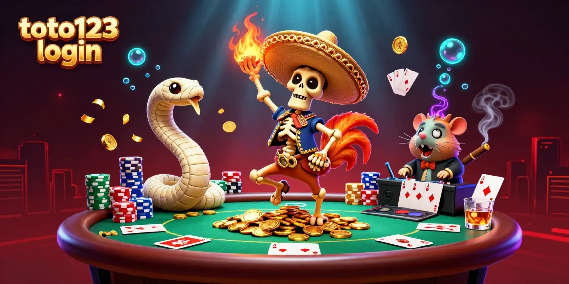 Experience the excitement of gambling with toto123 login featuring vibrant gaming characters and elements.
