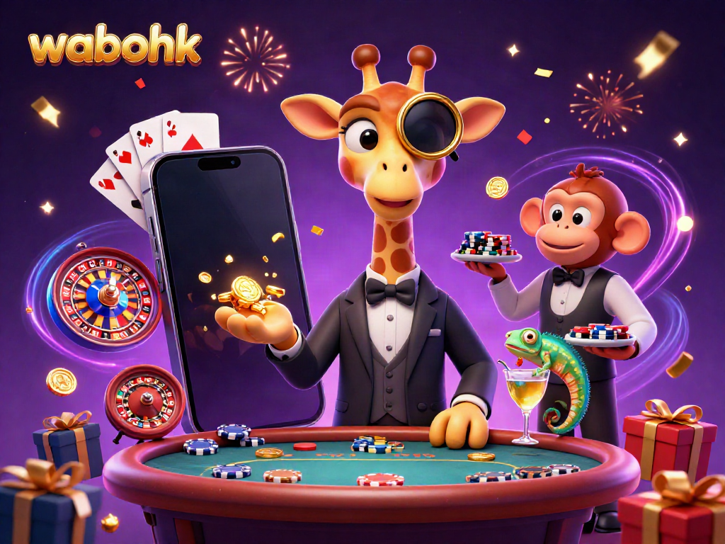 Experience the vibrant world of wabohk with lively casino characters and dynamic gaming elements.