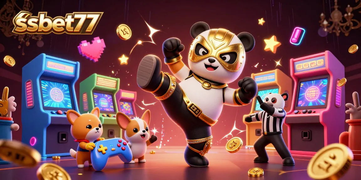 Experience thrilling action at ssbet77 with an energetic 3D wrestling scene featuring vibrant gaming elements.
