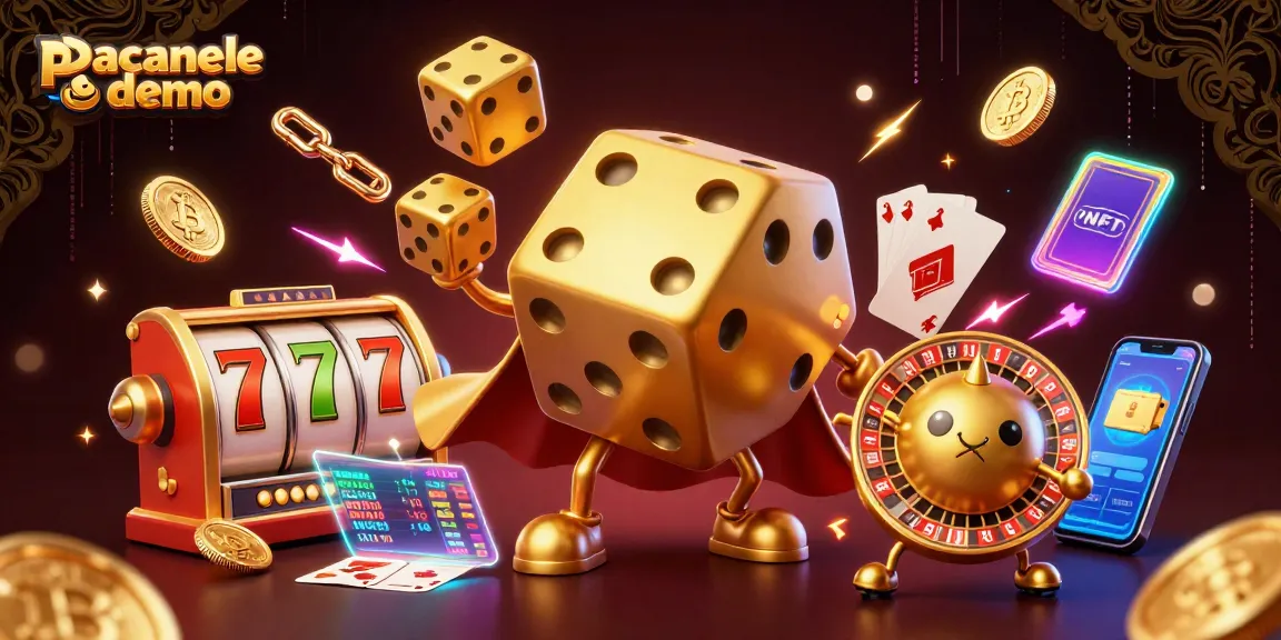 Joacă pacanele demo în această ilustrație 3D plină de energie, cu simboluri de jackpot și elemente de casino.