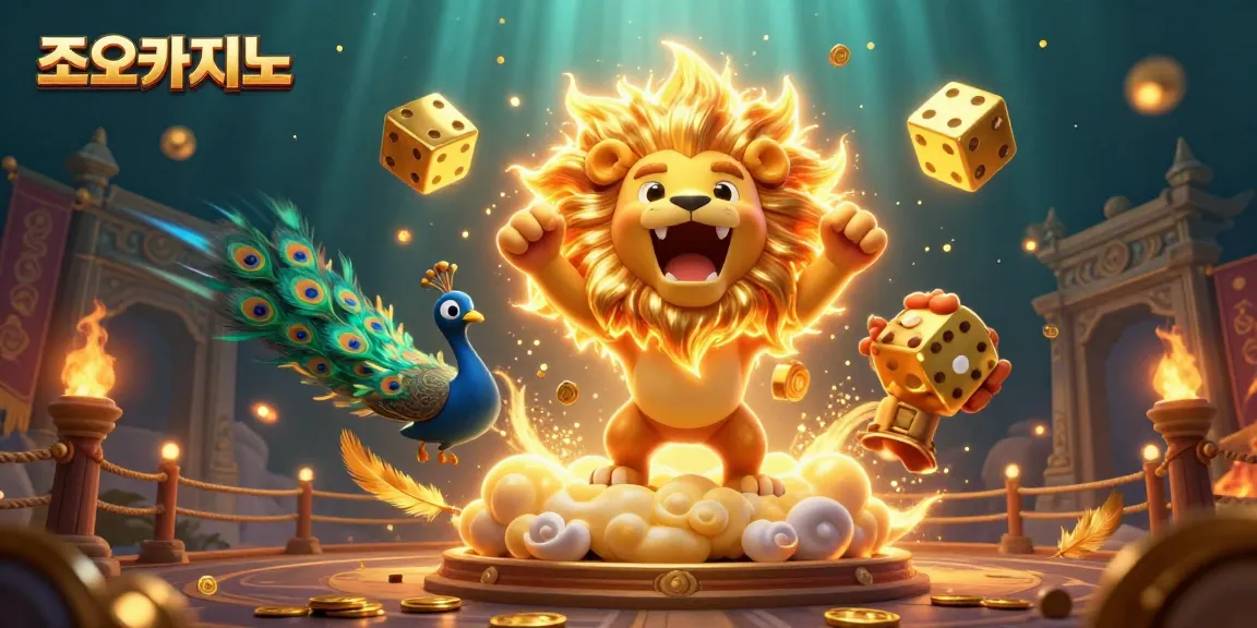 Experience thrilling moments at 조이카지노 with a vibrant 3D casino scene showcasing excitement and adventure.