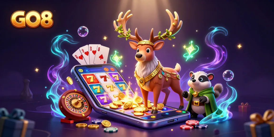 Enjoy thrilling gameplay and rewards at GO8, featuring dynamic casino elements and whimsical characters.