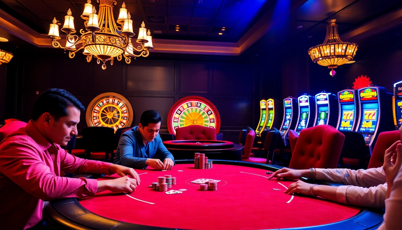 Experience thrilling poker games at SUT88 casino, featuring vibrant tabet chips.