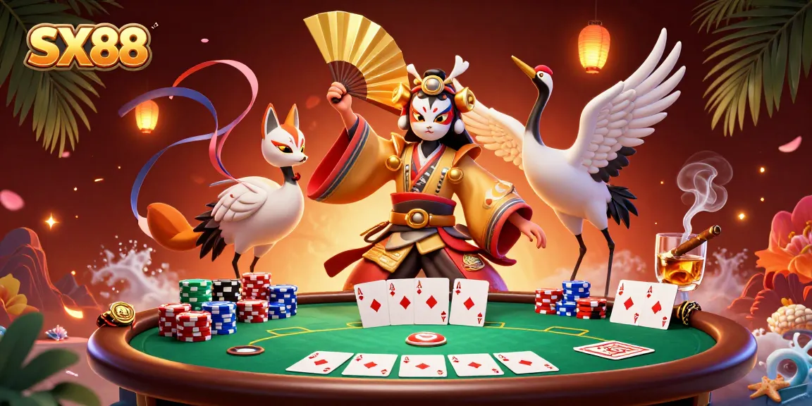 Experience the dynamic gaming action at SX88 with vibrant characters and energetic casino elements.