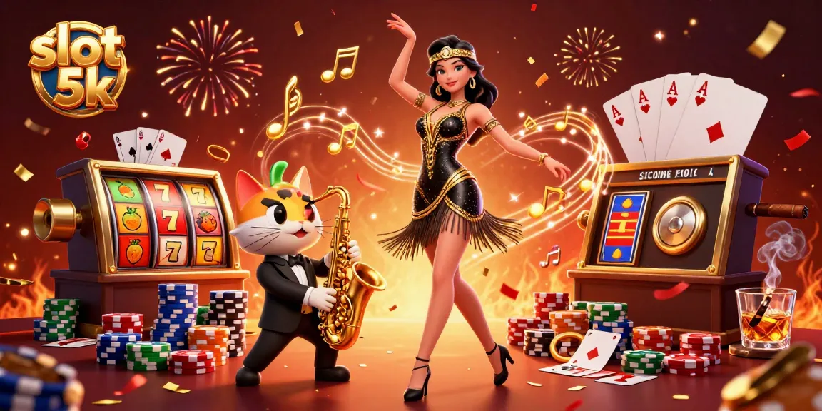 Experience slot 5k excitement with vibrant characters and dynamic casino elements in 3D