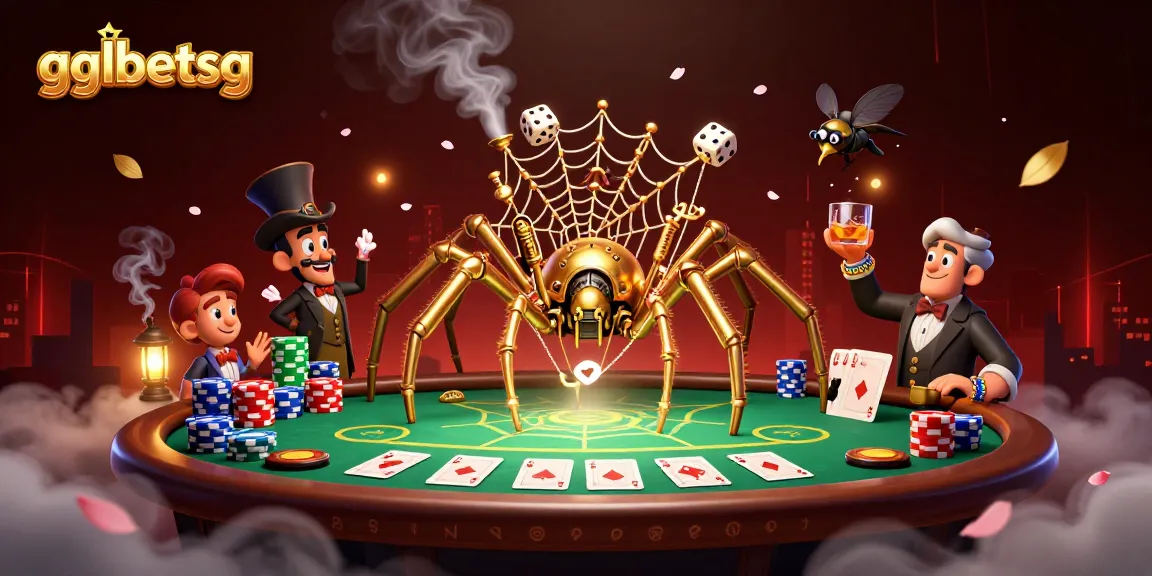 Engage in thrilling gaming action with gglbetsg's vibrant steampunk scene of poker and strategy.