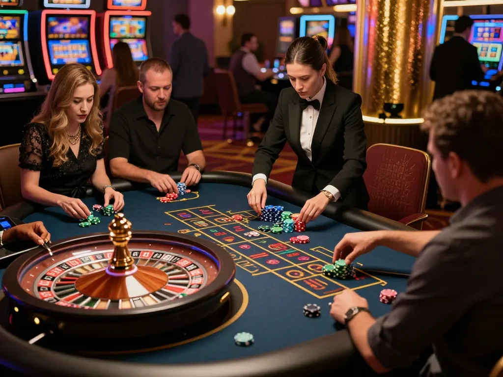 Engage with ดูหนังออนไลน์ฟรี through thrilling roulette gameplay in a vibrant casino atmosphere.