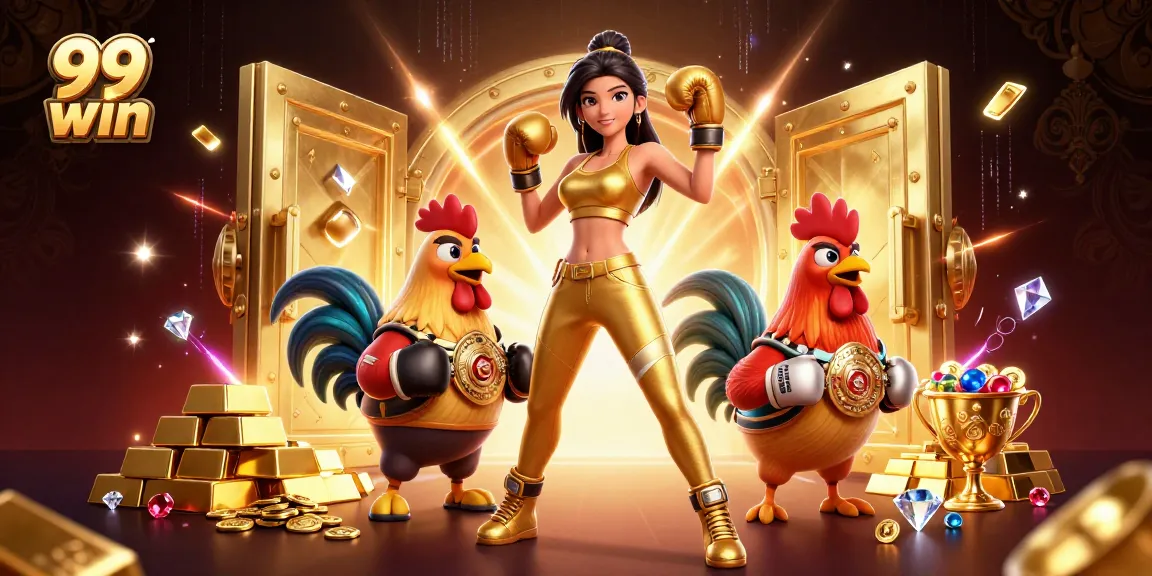Experience the excitement of 99 win with a powerful champion duo in a dynamic casino scene.