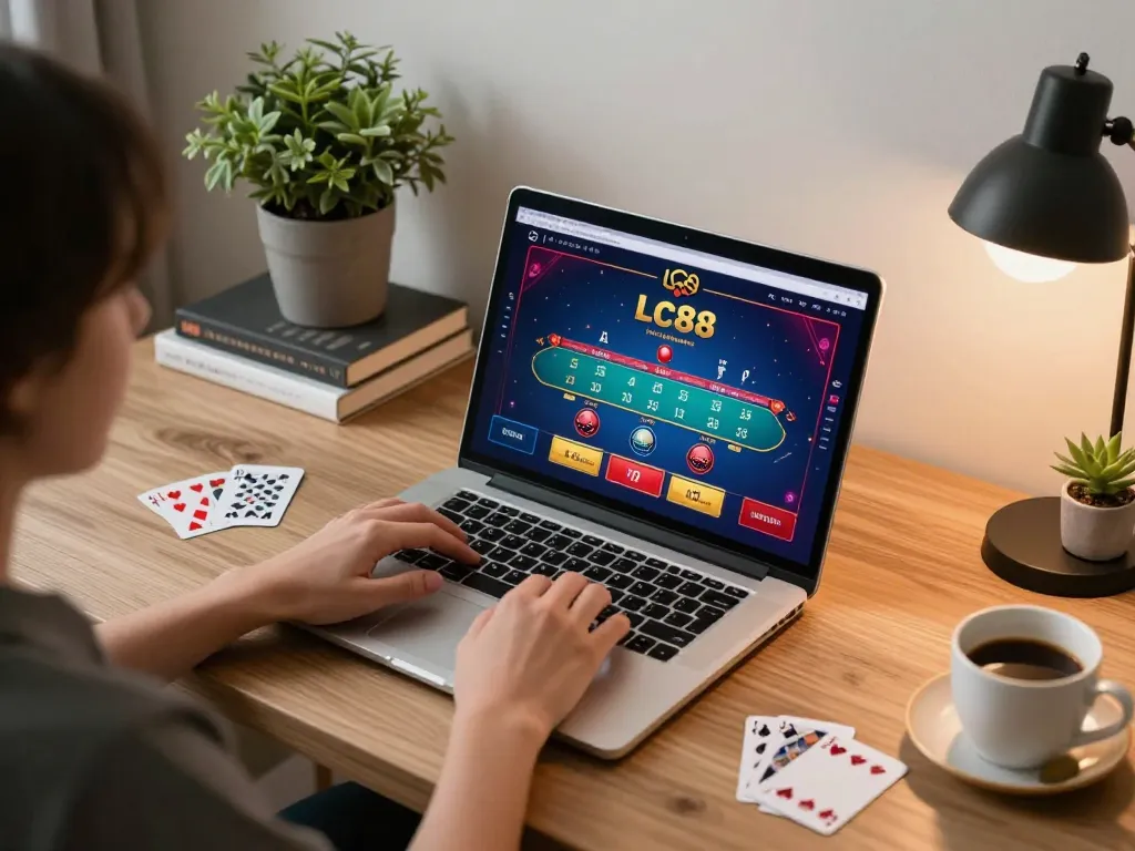 Engaging in online casino gameplay at LC88 with live dealer blackjack