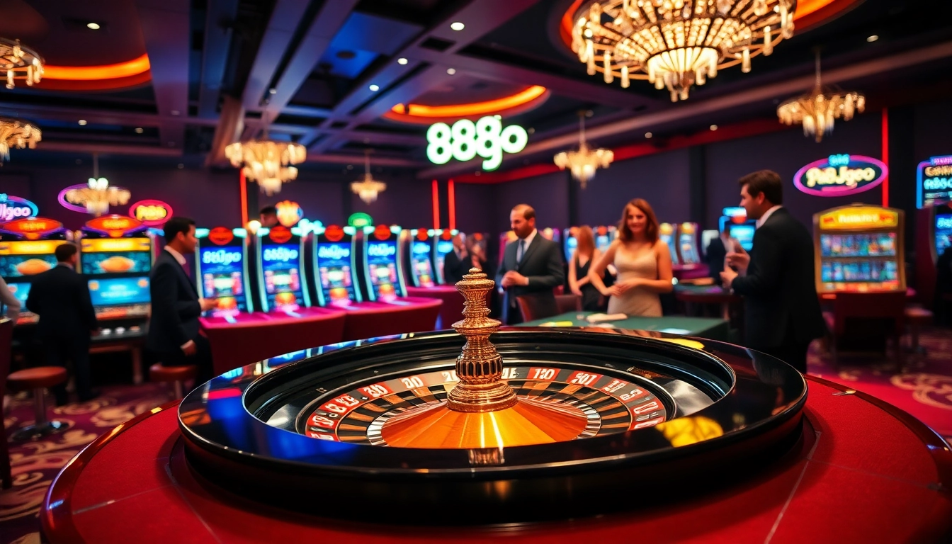 Escena de casino emocionante que muestra una vibrante jugabilidad de ruleta en 888jogo.