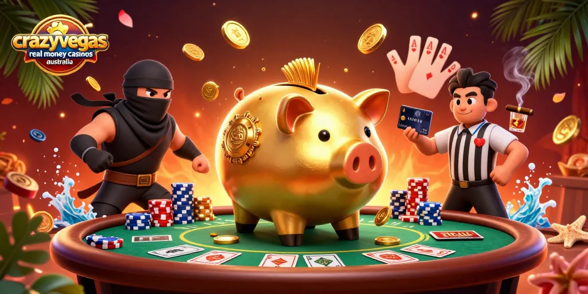 Experience the excitement of crazyvegas real money casinos australia with dynamic gaming characters and vibrant casino elements.