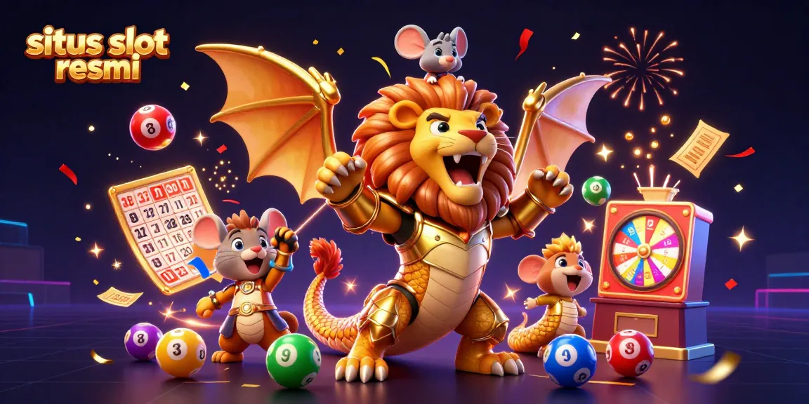 Experience branded excitement at situs slot resmi with lively lottery elements and celebratory characters!