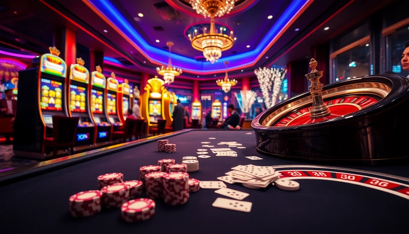 Experience thrilling gaming at qqmacan with premium slot machines and elegant casino décor.