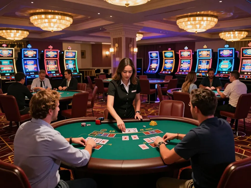 king33 players engaging in a thrilling blackjack game, showcasing dynamic gameplay and immersive casino atmosphere.