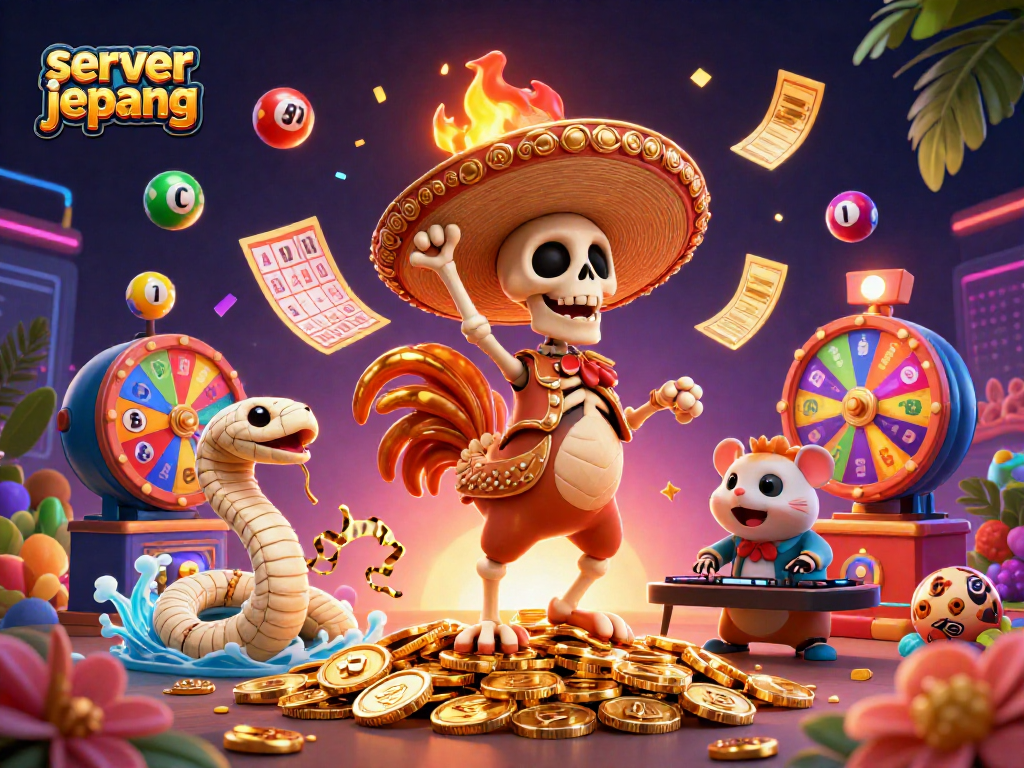 Spin to win with server jepang while enjoying vibrant gaming elements and thrilling action.
