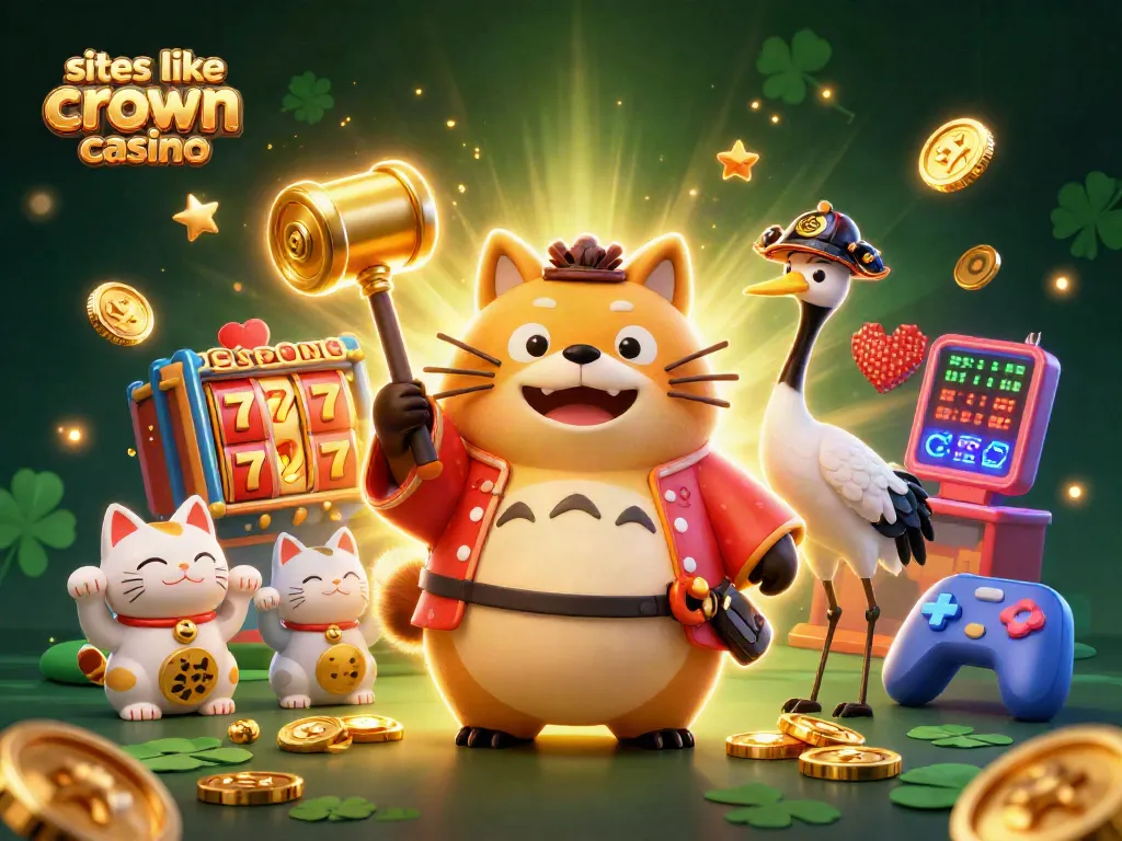 Experience the excitement of sites like Crown Coins Casino with cheerful characters and vibrant games.