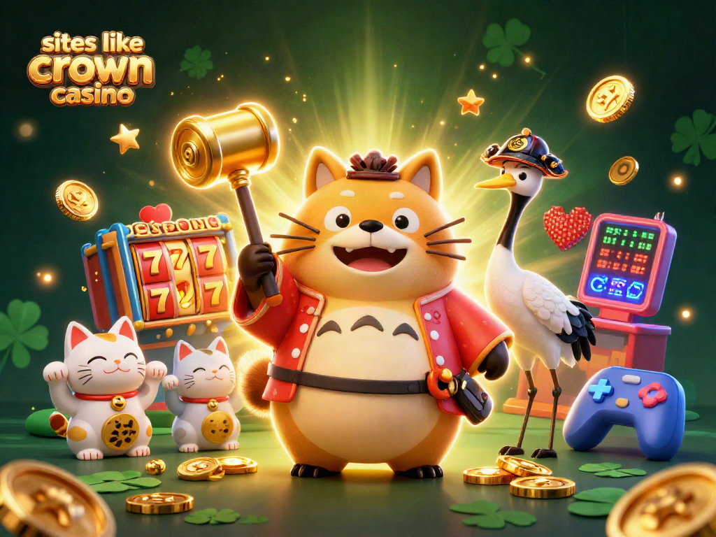 Experience the excitement of sites like Crown Coins Casino with cheerful characters and vibrant games.