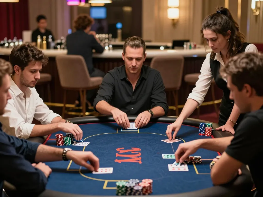 Experience thrilling poker gameplay at CM888 casino, showcasing players engaged in strategic bets.