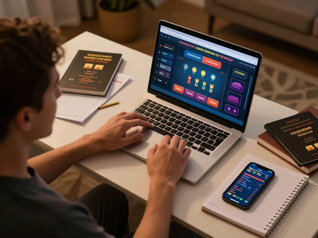 Energileisureparks user engaging in responsible online gambling strategy with live dealer games.