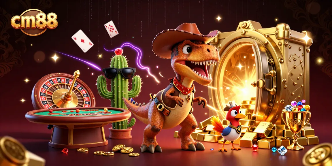 Experience the thrill of cm88 gaming with vibrant 3D characters engaging in dynamic casino action.