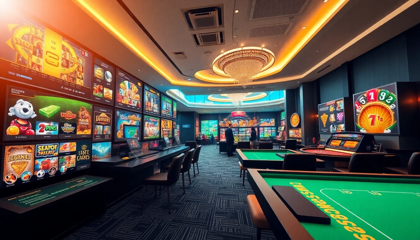Engaging digital gaming interface of mm88 nhà cái, showcasing diverse betting options and vibrant colors.