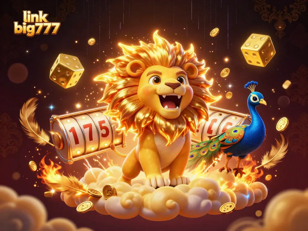 Spin the reels and win with link big777 in this vibrant casino-themed illustration.