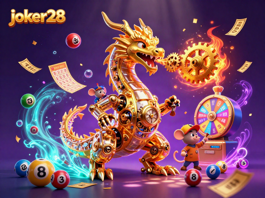 Experience the thrill of joker28 with a gold dragon gaming spectacle in an immersive casino illustration.