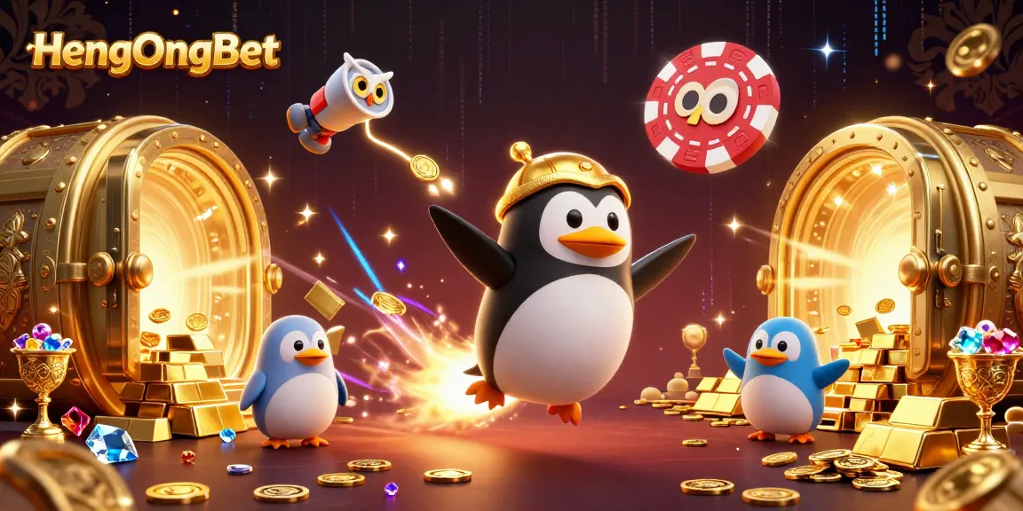 Engage with HengOngBet's vibrant 3D illustration showcasing the excitement of online casino gaming.