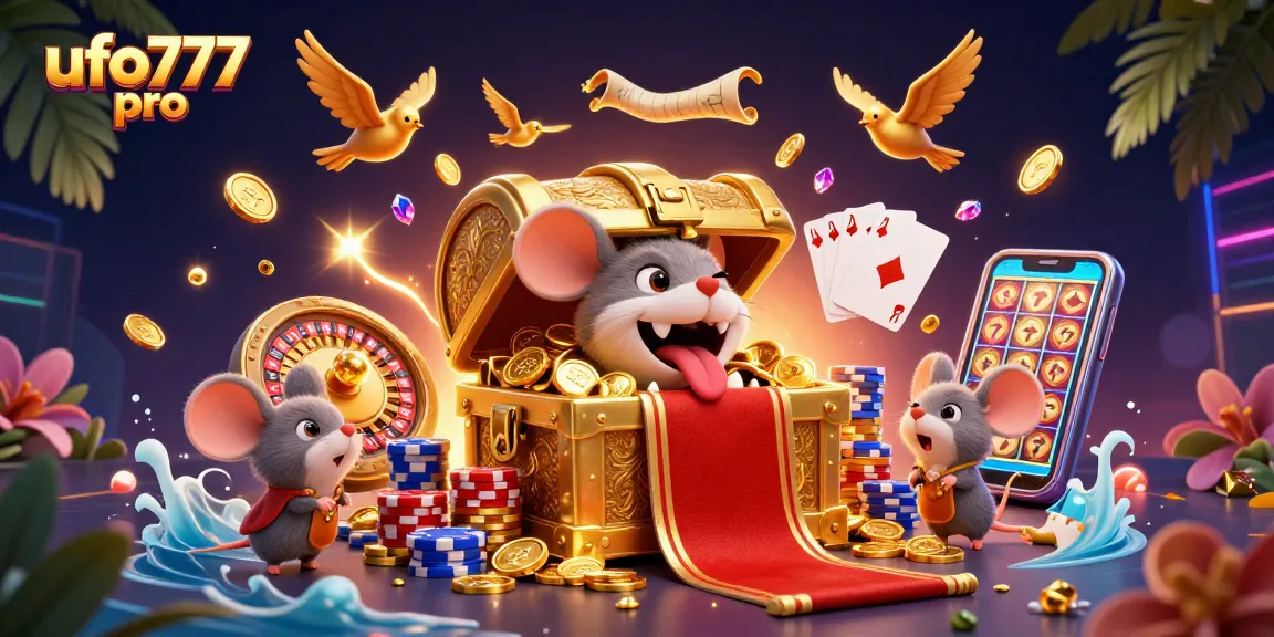 Engage with ufo777 pro for thrilling casino experiences showcasing vibrant treasures and game elements.