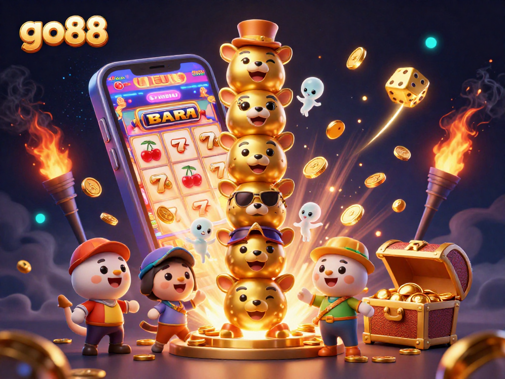 Experience the excitement of go88 with vibrant 3D casino scenes filled with dynamic slot elements.