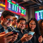 Taruhan SBOBET yang menarik dengan individu antusias menggunakan perangkat mobile.