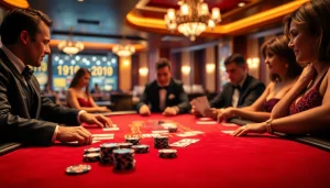 Exciting scene of players in a Blackjack Casino capturing the thrill of the game.