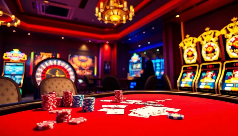 Experience thrilling online gambling excitement at https://mm88.sa.com/ with poker chips and roulette wheel.