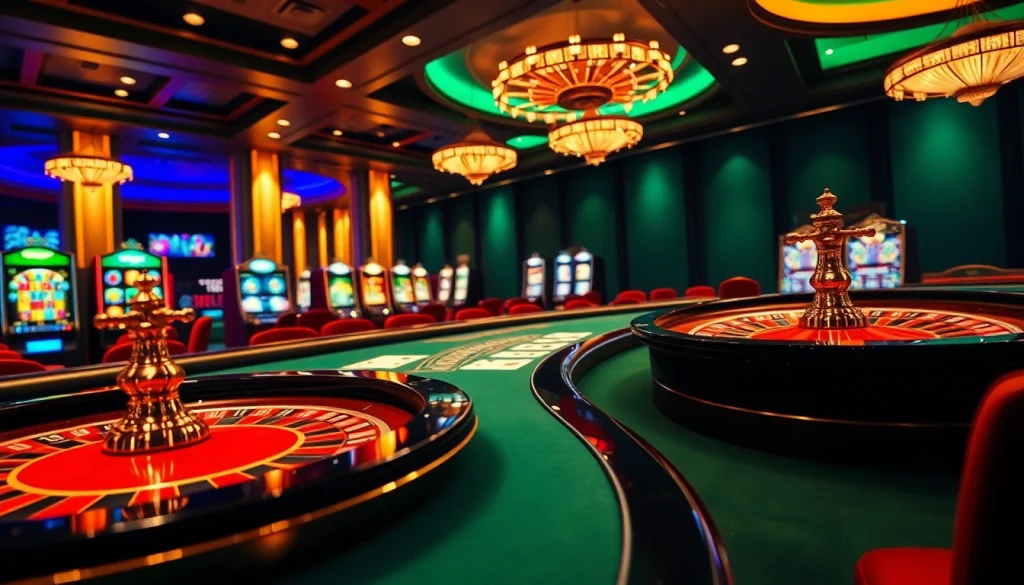 Experience the excitement at mg188 with vibrant casino tables and high-stakes gaming action.