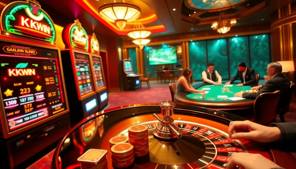 Experience high-stakes excitement at https://kkwin.co.com/ with vibrant casino visuals and dynamic gameplay scenes.