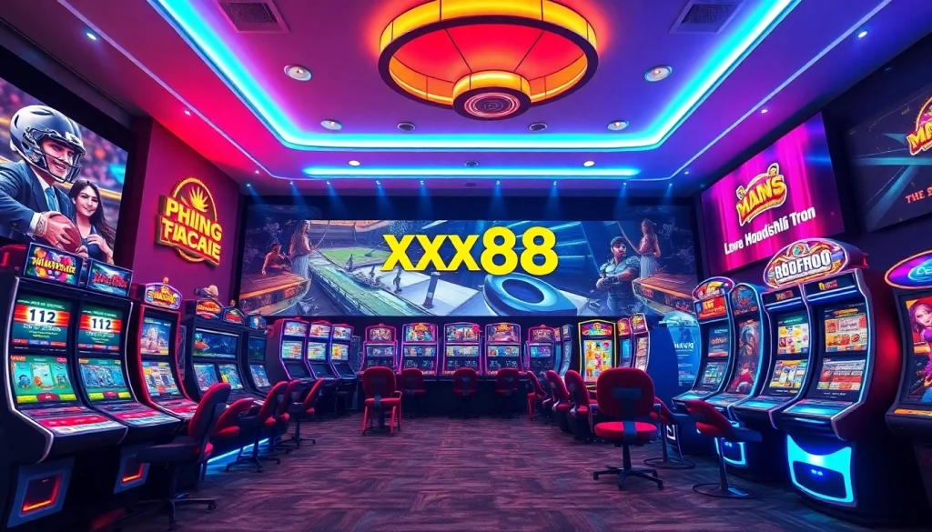 Exciting visual of the Nhà cái xx88 gaming platform showcasing diverse betting options and vibrant atmosphere.