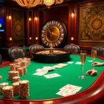 Hello88 poker table scene showcasing high-stakes gameplay with elegant cards and chips.