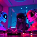Dive into an immersive sex AI chat experience with engaging characters in a vibrant digital space.