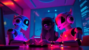 Dive into an immersive sex AI chat experience with engaging characters in a vibrant digital space.