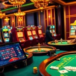 Experience the excitement of online gambling at Hay88 with vibrant casino tables and lively atmosphere.