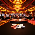 Engaging scene of a vibrant casino showcasing address collection for gambling resources through 주소모음.