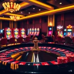 Experience thrilling gambling action at GG88 with vibrant casino tables and poker chips.