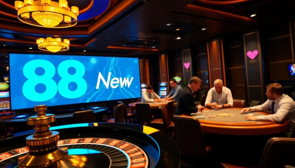 Experience the thrill of 888 new with vibrant casino gaming tables and excitement.