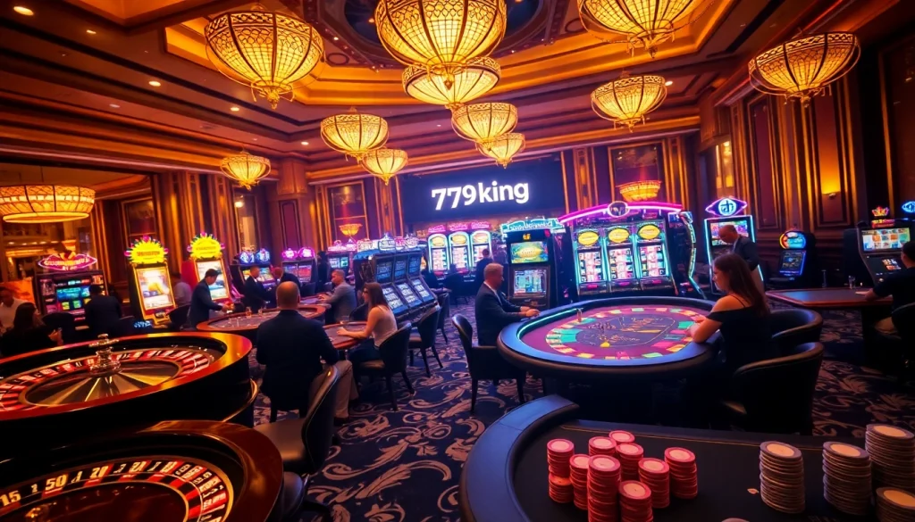 Players enjoying high-stakes gaming at 79king's luxurious casino tables.