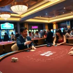 GO88 players enjoying a thrilling blackjack game in an elegant casino setting.